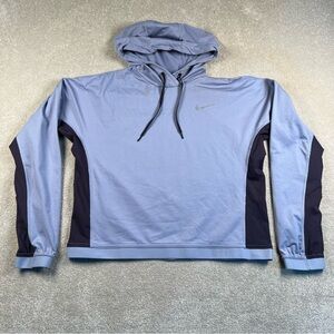 Nike Running Therma Fit Hoodie Pullover Stretchy Gray/Purple Women's small